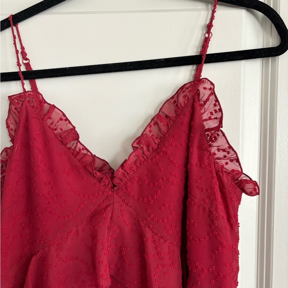 Red Ruffle Dress size small - Picture 2 of 6
